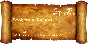 Szobonya Rafael névjegykártya